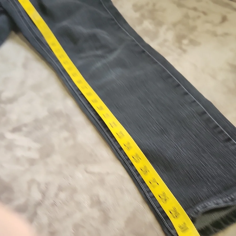 Black Sequin Backed Distressed Women Jeans - Picture 9 of 14